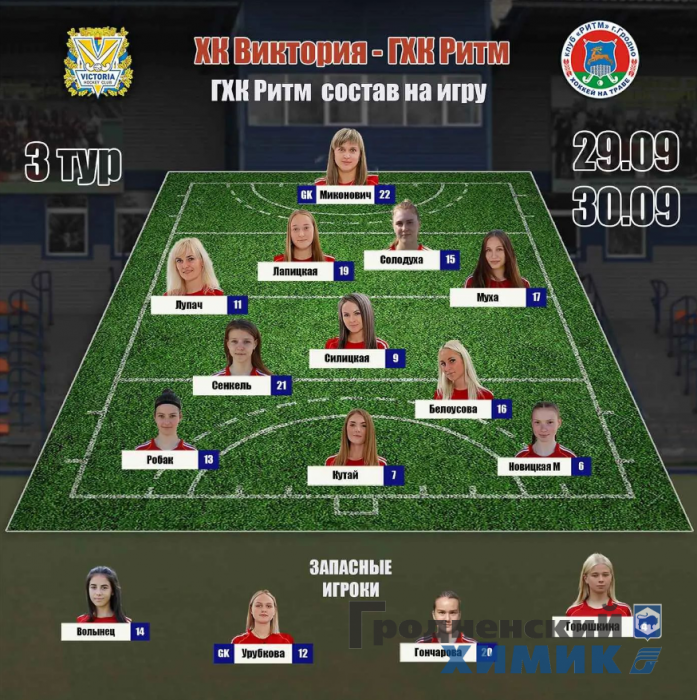 Ритм: состав на игры 3 тура